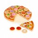 Jucarie interactiva din lemn sub forma de pizza 27 elemente Ecotoys TL733030