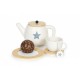 Set din lemn pentru a servi ceaiul 17 elemente Ecotoys W10B318