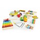 Set cu instrumente muzicale pentru copii din lemn 14 instrumente Ecotoys ESC-W-0243C