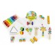 Set cu instrumente muzicale pentru copii din lemn 14 instrumente Ecotoys ESC-W-0243C