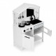 Bucatarie din lemn cu accesorii Ecotoys PLK563 - Alb