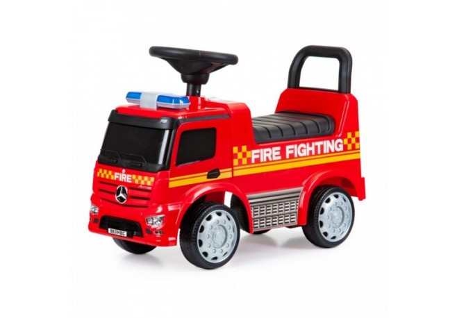 Masinuta de impins cu LED Mercedes Pompieri - Rosu