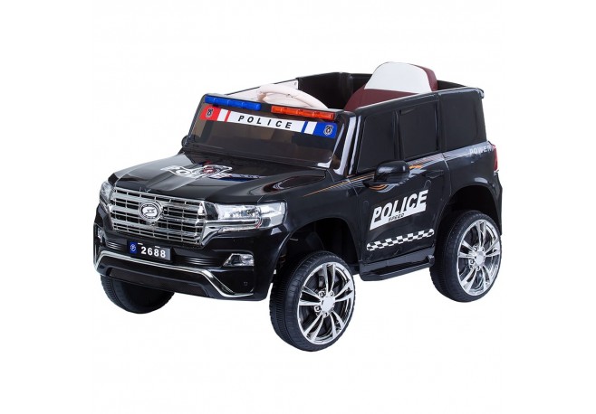 Masinuta electrica Chipolino SUV Police Patrol cu scaun din piele black