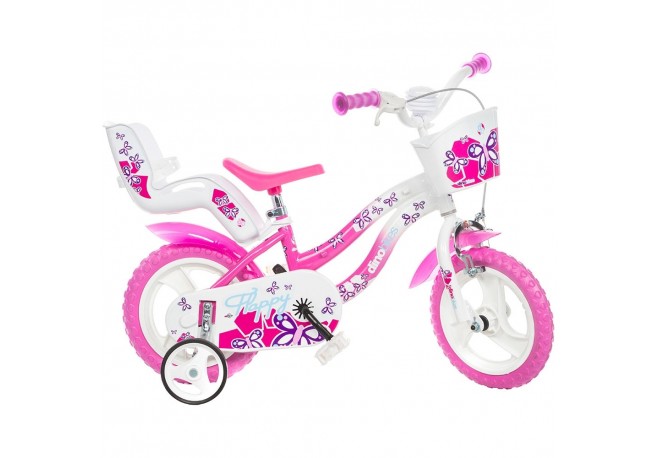 Bicicleta copii Dino Bikes 12 Flappy roz