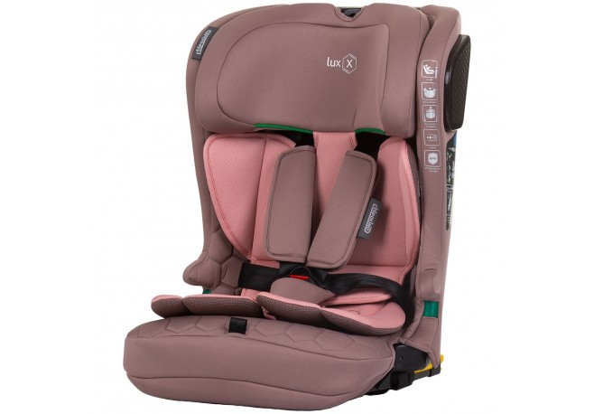 Scaun auto Chipolino Lux X I-Size 76-150 cm cu sistem Isofix flamingo