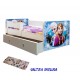 Pat copii junior Frozen cu sertar