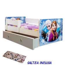 Pat copii junior Frozen cu sertar