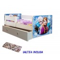 Pat copii junior Frozen cu sertar