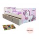 Pat copii junior Unicorn sertar