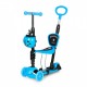 Trotineta 5 in 1 cu sezut si 3 roti cu LED Ecotoys YM-SW-6 - Albastru - Resigilat (ambalaj deteriorat)