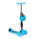 Trotineta 5 in 1 cu sezut si 3 roti cu LED Ecotoys YM-SW-6 - Albastru - Resigilat (ambalaj deteriorat)