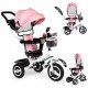 Tricicleta cu sezut rotativ Ecotoys JM-066-9L - Roz - Resigilat