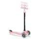 Trotineta Globber Go-Up Sporty 3 in 1 cu lumini culoare roz pastel