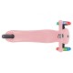 Trotineta Globber Go-Up Sporty 3 in 1 cu lumini culoare roz pastel