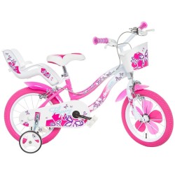 Bicicleta copii Dino Bikes 14 Flappy roz