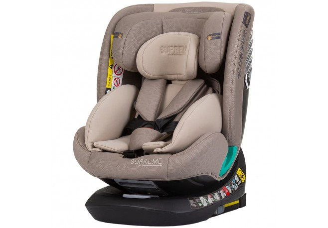 Scaun auto Chipolino Supreme I-Size 40-150 cm cu sistem Isofix macadamia