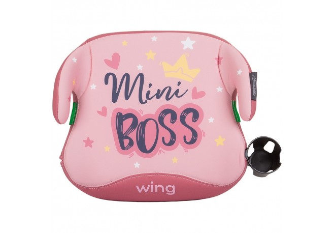 Inaltator auto Chipolino Wing I-Size 125-150 cm pink mini boss cu sistem Isofix