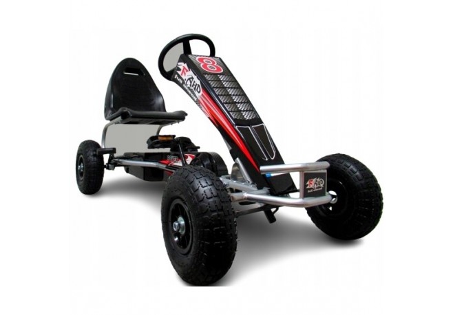 Kart cu pedale Gokart 4-10 ani roti gonflabile G5 R-Sport - Negru