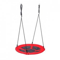 Leagan pentru copii ECOTOYS G-744 cuib de barza cadru din otel galvanizat - Rosu