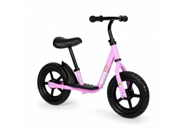 Bicicleta fara pedale cu platforma si roti din spuma EVA Ecotoys JT-BB-05 - Roz
