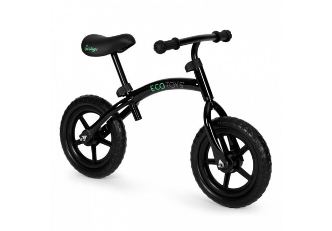 Bicicleta fara pedale cu roti din spuma EVA Ecotoys YM-BB-13 - Negru
