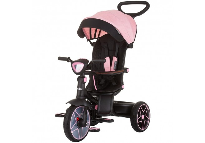 Tricicleta cu copertina si sezut reversibil Chipolino Derby flamingo