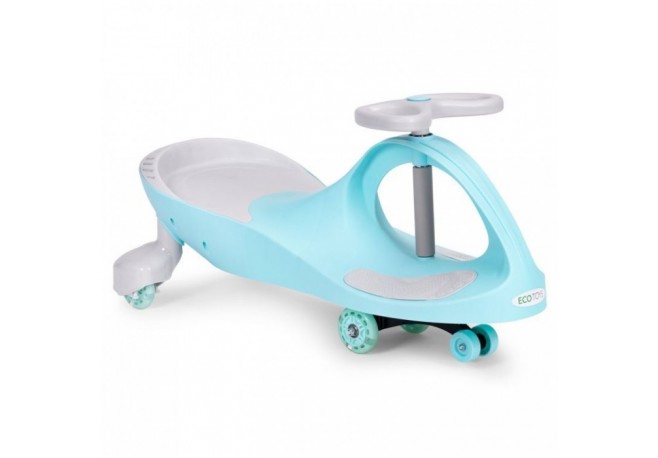 Trotineta gravitationala tip barca cu roti LED Ecotoys YM-SW-1 - Albastru