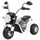 Motocicleta electrica MiniBike roti din plastic scaun tapitat 71x53x57 cm putere 6V - Alb