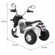 Motocicleta electrica MiniBike roti din plastic scaun tapitat 71x53x57 cm putere 6V - Alb