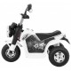 Motocicleta electrica MiniBike roti din plastic scaun tapitat 71x53x57 cm putere 6V - Alb