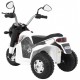 Motocicleta electrica MiniBike roti din plastic scaun tapitat 71x53x57 cm putere 6V - Alb
