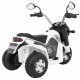 Motocicleta electrica MiniBike roti din plastic scaun tapitat 71x53x57 cm putere 6V - Alb