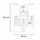 Motocicleta electrica HONDA CRF 450R roti din plastic 70x41x50 cm putere 30W - Rosu