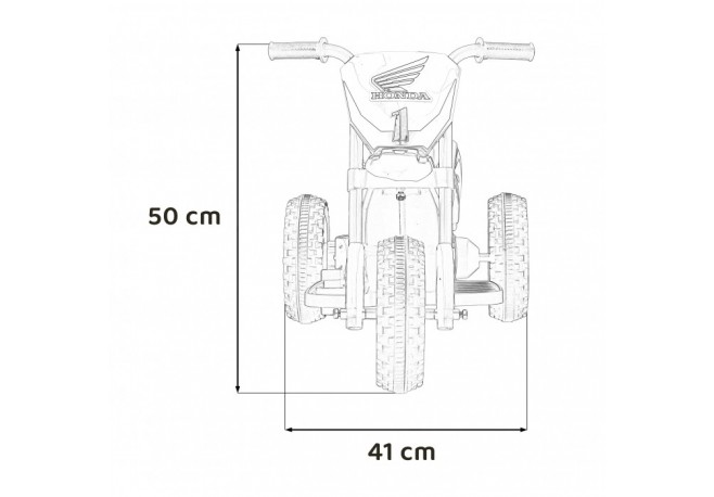 Motocicleta electrica HONDA CRF 450R roti din plastic 70x41x50 cm putere 30W - Verde