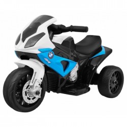 Motocicleta electrica BMW S1000 RR MINI roti din plastic scaun tapitat 67x35.5x42 cm putere 6V - Albastru