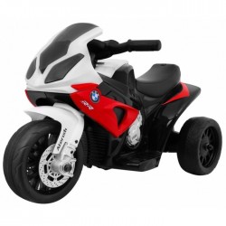 Motocicleta electrica BMW S1000 RR MINI roti din plastic scaun tapitat 67x35.5x42 cm putere 6V - Rosu