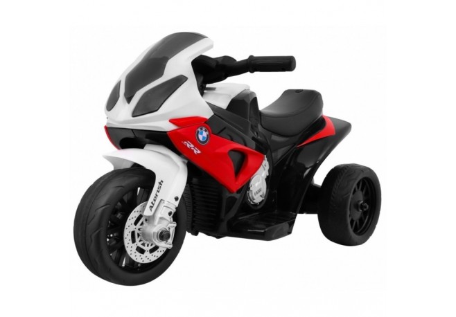 Motocicleta electrica BMW S1000 RR MINI roti din plastic scaun tapitat 67x35.5x42 cm putere 6V - Rosu