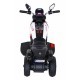Motocicleta electrica Fast Tourist roti din plastic scaun tapitat 83x35x63 cm putere 18W - Alb