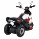 Motocicleta electrica Fast Tourist roti din plastic scaun tapitat 83x35x63 cm putere 18W - Alb