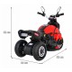 Motocicleta electrica Fast Tourist roti din plastic scaun tapitat 83x35x63 cm putere 18W - Rosu