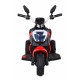 Motocicleta electrica Fast Tourist roti din plastic scaun tapitat 83x35x63 cm putere 18W - Rosu