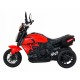 Motocicleta electrica Fast Tourist roti din plastic scaun tapitat 83x35x63 cm putere 18W - Rosu