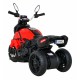 Motocicleta electrica Fast Tourist roti din plastic scaun tapitat 83x35x63 cm putere 18W - Rosu