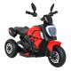 Motocicleta electrica Fast Tourist roti din plastic scaun tapitat 83x35x63 cm putere 18W - Rosu