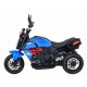 Motocicleta electrica Fast Tourist roti din plastic scaun tapitat 83x35x63 cm putere 18W - Albastru