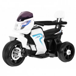 Motocicleta electrica 3 in 1 HL108 roti si scaun din plastic 78x39x59 cm putere 20W - Alb