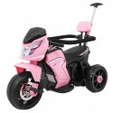 Motocicleta electrica 3 in 1 HL108 roti si scaun din plastic 78x39x59 cm putere 20W - Roz