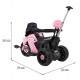 Motocicleta electrica 3 in 1 HL108 roti si scaun din plastic 78x39x59 cm putere 20W - Roz