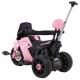 Motocicleta electrica 3 in 1 HL108 roti si scaun din plastic 78x39x59 cm putere 20W - Roz
