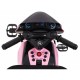 Motocicleta electrica 3 in 1 HL108 roti si scaun din plastic 78x39x59 cm putere 20W - Roz